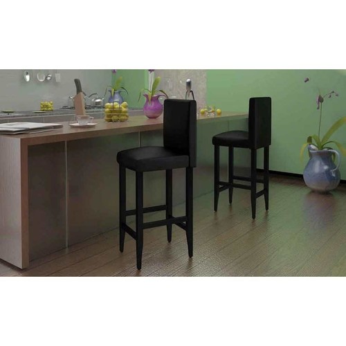 Tabouret bar cuir - 4x, de