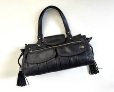 Sac cuir dark brown lancel - en,