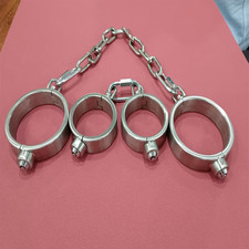 Menettes Acier Inoxydable Chevilles Et Collier Femmes Esclave Jouets Sexuels SM