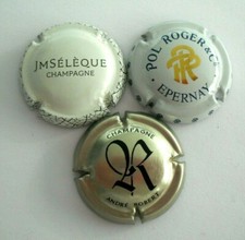 lot de 3 capsules de Champagne POL ROGER / ANDRE ROBERT / JM SELEQUE