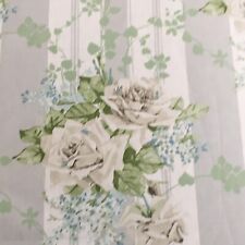 Sanderson Rideau Tapisserie Tissu Cecile Rose 4.5m Ivoire / Argent Vintage 2coll