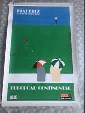 Affiche Originale Ancienne - L'EUROPCAR CONTINENTAL GOLF DE BIARRITZ