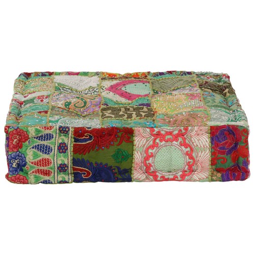 Pouf carré coton fait - coton,