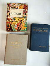 Livre tourisme ancien Ed.Odé Benelux Italie 1949 & Guide Bleus Espagne 1951