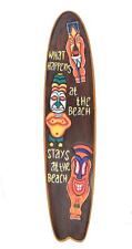 Tiki Surfboard 100Cm Décor Surfboard Avec Tikis Hawaii Maui Caraïbes Tikki Plage