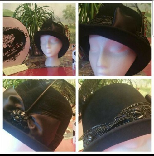 Black felt english rider - felt,