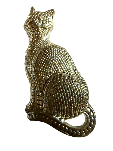 Broche vintage chat métal - chat, "