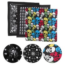  3 Pcs Foulard Tete De Mort Bandana Pour Hommes Bandeau D'Halloween Tête