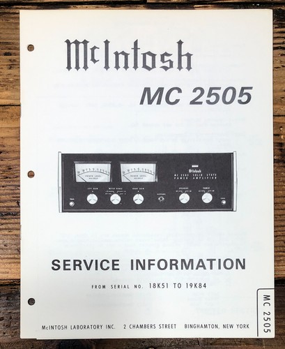 Mcintosh 2505 mc2505 - mc-2505,