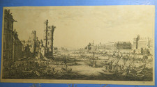 d. Jacques CALLOT (1592-1635) GRANDE GRAVURE LOUVRE TOUR de NESLE PARIS LORRAINE