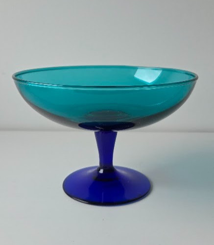 Vintage blue art glass - vintage,