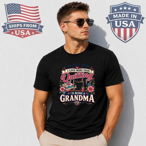 Grandma loves quilting - loves, saying