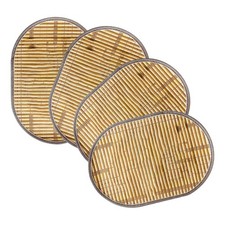  4 Pcs Set De Table Bambou Placemats Lavables Tapis Antidérapants