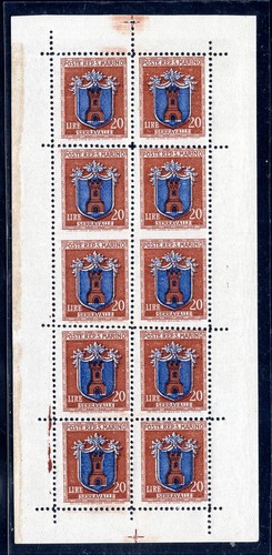 Mini feuilles armoiries lire - armoiries,