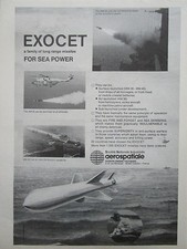 12/1980 PUB AEROSPATIALE ENGIN TACTIQUE MISSILE AM 39 MM38 MM40 EXOCET + 1200 AD