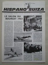 HISPANO-SUIZA 1963 3 SALON BOURGET TAI ENERGIE NUCLEAIRE DORME NIEUPORT CIGOGNE