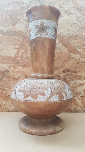 Ancien vase albatre - vase, décor