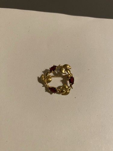 Broche plaquée grenat - broche,