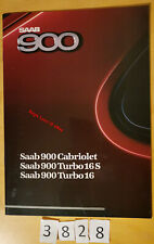 SAAB 900 TURBO 16/ TURBO 16S/ CABRIOLET Prospectus Fr 26 pages 1987 Réf 227363