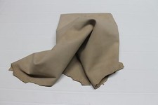 Peau De Chèvre En Cuir Italien SUEDE ARMÉE BEIGE #9555 3 Pieds Carrés