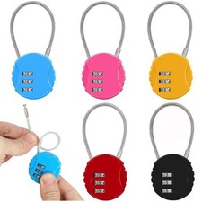 Lot de 5 Verrous Cadenas à Combinaison à 3 Chiffres Réinitialisable sans Clé ...