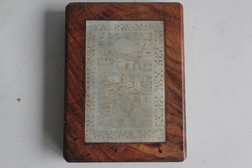 Ancienne plaque nacre - , gravée