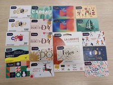 18 Cartes cadeau Gift card France ILLICADO Fêtes Anniversaire 2023/25 TTB