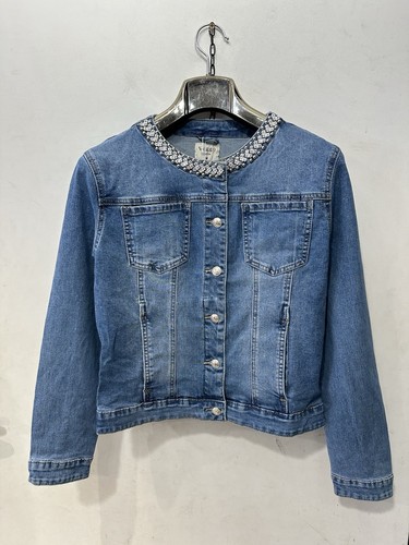 Veste jean avec perles - jean,