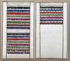 Mercerie Ancienne Nuancier Échantillon Ruban Galon Fils Passementerie 1900s