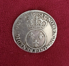 MONNAIE ROYALE ARGENT - 1/4 ECU VERTUGADIN REFORME LOUIS XV 1716 P - MEDAILLES