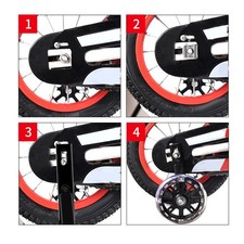 Roues de vélo noires pour 14 16 20 pouces pour vélo enfant élégant et foncti