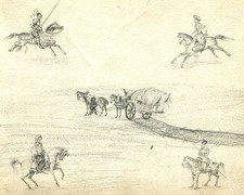 Cavalier cheval people charrue - cheval,