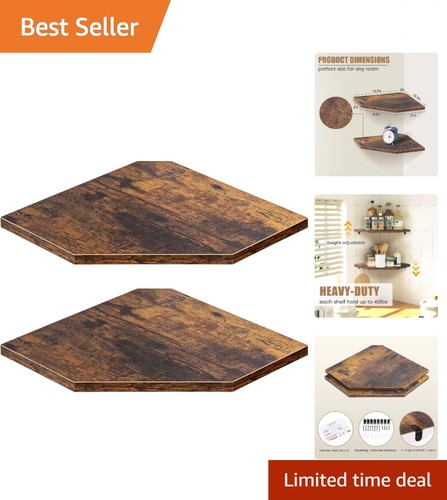 Rustic floating corner shelves - floating,