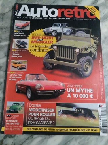 Auto retro 290 jeep willys - 290,