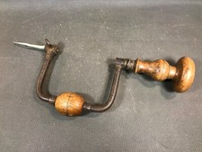 Ancien vilebrequin chignole manuelle perceuse outil de menuisier ebeniste