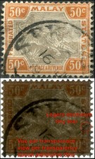 MALAISIE/MALAYA  50c Orange &