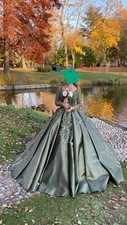 robe de mariée princesse Vert