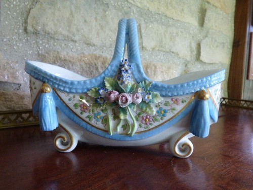 Ancien panier porcelaine - ancien, en