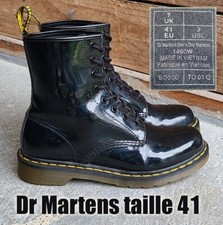 Dr MARTENS taille 41 UK7 cuir noir vernis 1460