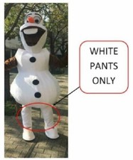 Olaf Bonhomme Blanc Pantalon Costume Mascotte Adulte Anniversaire Fête Fille Boy