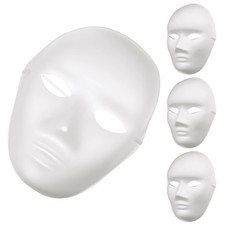 4 Pcs Paper Mache Mask Visage Masques De Mascarade Bricolage Kit