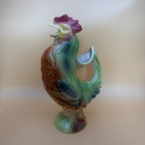 Pichet zoomorphe coq - , barbotine