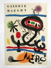 Joan MIRO, Galerie Maeght, 1975. Affiche originale en lithographie