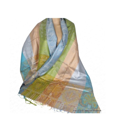 Etole soie chic turquoise - en,