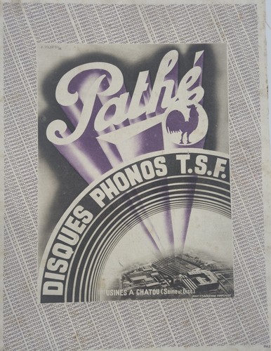 Publicité ancienne disques - ancienne,