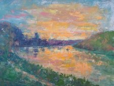 Intéressante peinture à l'huile Néo impressionniste - Jean-Pierre Noel Le ROY