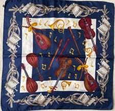 Foulard en soie haute qualité "Lancel" vintage 90cm x 90cm SCARF