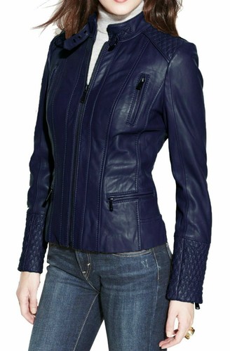 Blouson moto motard - , bleu
