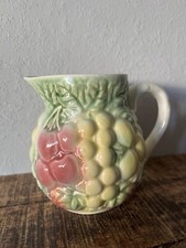 Pichet Barbotine Salins Les Bains Motif Cerises