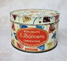 Boîte en Métal Vintage - Berlingots E. Bonneru de Carpentras - Décor Coloré